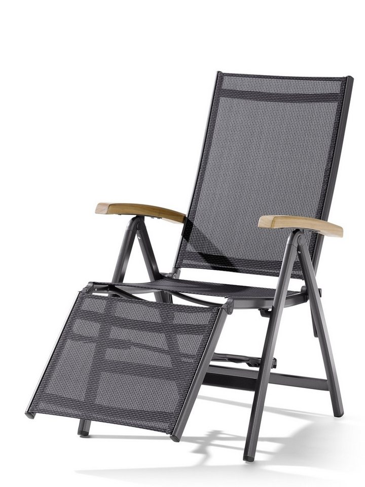 sieger Gartensessel Cadiz, in Grau, Kunstfasergewebe - 95x109x62cm (BxHxT) von sieger