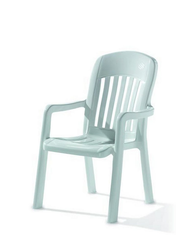 Sieger Gartenmöbel Gartenstuhl in Weiß, Vollkunststoff - 70x96x57cm (BxHxT) von Sieger Gartenmöbel
