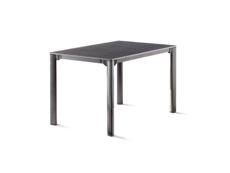 sieger Gartentisch Exclusiv, in Schiefer anthrazit, vivodur ® - 120x74x80cm (BxHxT) von sieger
