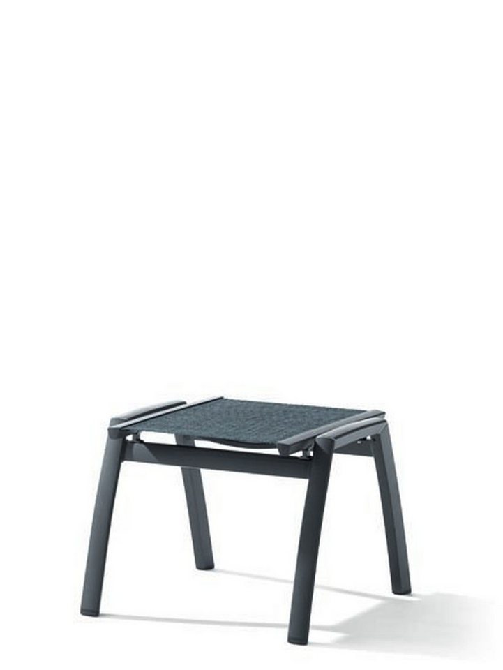 sieger Hocker Trento, in Silbergrau, Kunstfasergewebe - 55x43x58cm (BxHxT) von sieger