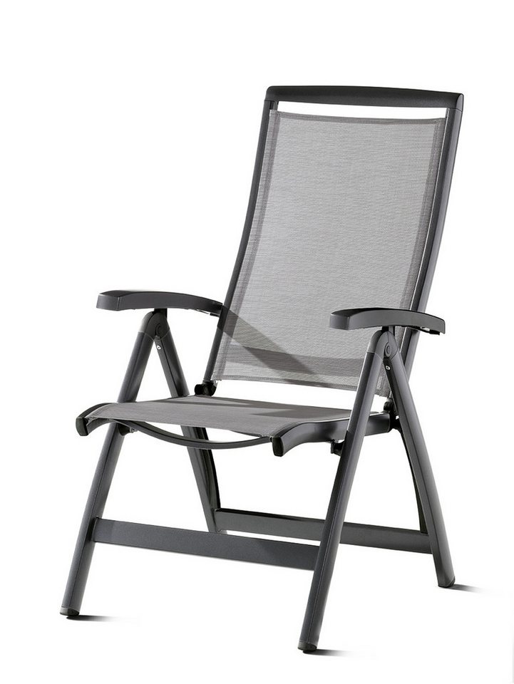 sieger Klappstuhl Royal, in Hellgrau, Kunstfasergewebe - 75x112x63cm (BxHxT) von sieger