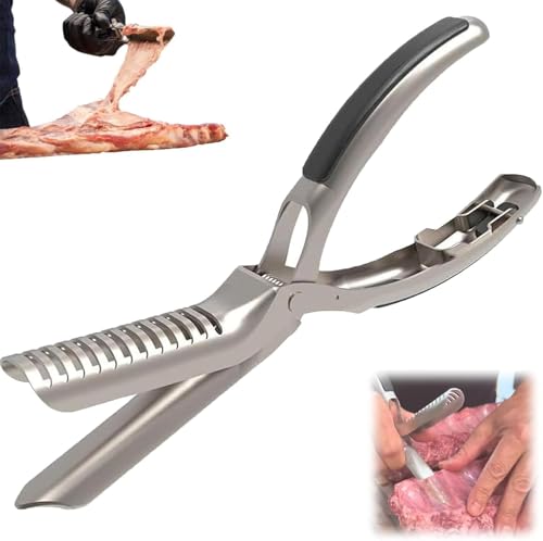 Rib Membrane Remover Edelstahl Tool Kit, The Ultimate Rib Prep Pro Tool Membranentferner für BBQ Enthusiasten, BBQ Ribs Preparation Skinner Tools, Ergonomisches Design Zubehör Rib Membrane Remover Edelstahl Tool Kit, The Ultimate Rib Prep Pro Tool Membranentferner für BBQ Enthusiasten, BBQ Ribs Preparation Skinner Tools, Ergonomisches Design Zubehör von sifteng