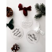 Personalisierte Acrylverzierung | Klare Weihnachtsschmuck Acryl Weihnachtsanhänger von signaturesbysidneyco