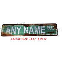 Vinateg, Rusty Looking Custom Personalisiertes Straßenschild, Jeder Text - Groß von signchicken