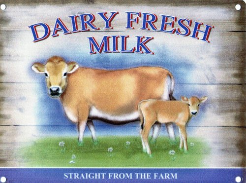 Dairy Fresh Milk blechschild (og 2015) von signs-unique