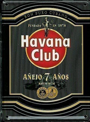 Havana Club Rum Metall Postkarte /Mini Schild Havana Club Rum Metall Postkarte /Mini Schild von signs-unique