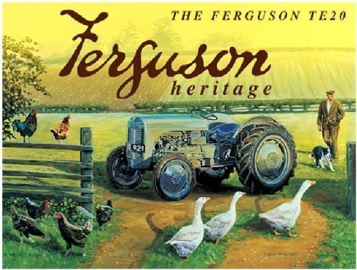 Massey Ferguson TE20 Heritage Metallschild og 3040) von signs-unique