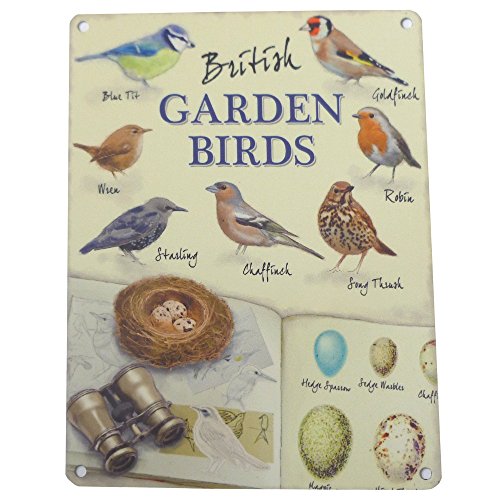 signs-unique British Garden Birds blechschild (og 2015) von signs-unique