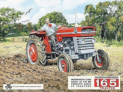 signs-unique Massey Ferguson 165 Kleiner Stahl Schild 200 mm x 150 mm (OG) von signs-unique