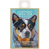 Australian Cattle Dog Blue Heeler Hund Holz Magnet Kühlschrank Küche Spind Jede Metalloberfläche Made in Den Usa 2, 5 "x3, 5" Kostenloser Versand von signsandstuffaz
