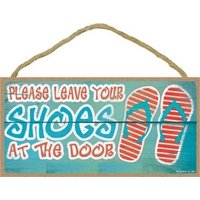 Bitte Lassen Sie Ihre Schuhe An Der Tür Niedlichen Flip Flops Strand Ocean Pool Holz Schild Zum Aufhängen von signsandstuffaz