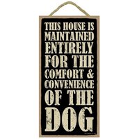 Dieses Haus Wurde Vollständig Für Den Komfort Und Die Bequemlichkeit Des Hundes Gepflegt. Hergestellt in Usa. Hundeschild Zum Aufhängen Aus Holz von signsandstuffaz