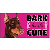 Dobermann | Brn Rinde Für Die Heilung Brustkrebs Hund Magnet Auto Kühlschrank Jede Metalloberfläche Wasserdicht Uv-Beständig Hergestellt in Den von signsandstuffaz