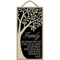 Familie Wie Zweige Auf Einem Baum Wir Alle Wachsen in Verschiedene Richtungen ... Hängendes Holzschild Made in Usa Geschenk Home 10 "x 15" von signsandstuffaz