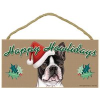 Happy Howlidays Boston Terrier Weihnachten Urlaub Hängend Holz Hundeschild Geschenk Home Decor Made in The Usa 10" X 5" Schneller Kostenloser Happy Howlidays Boston Terrier Weihnachten Urlaub Hängend Holz Hundeschild Geschenk Home Decor Made in The Usa 10" X 5" Schneller Kostenloser von signsandstuffaz