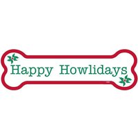 Happy Howlidays Weihnachten Urlaub Netter Hundeknochen Magnet Auto Kühlschrank Jede Metalloberfläche Wasserdicht Uv Beständig Hergestellt in Den von signsandstuffaz