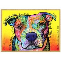 Hunde Haben Eine Art Zu Finden ... Pitbull Bunte Holz Pop Magnet Jede Metalloberfläche Made in Usa Kühlschrankmagnet 2.5x3.5 Versandkostenfrei A49 von signsandstuffaz