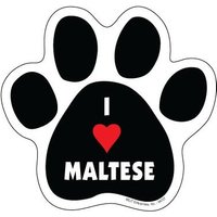 I Heart | Love Malteser Pfotenabdruck Hund Magnet Auto Kühlschrank Schließfach Jede Metalloberfläche Wasserdicht Uv Beständig Hergestellt Usa 5 von signsandstuffaz