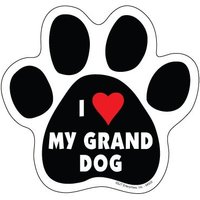 I Heart | Love My Grand Dog Niedlicher Pfotenabdruck Hund Magnet Auto Kühlschrank Schließfach Jede Metalloberfläche Uv-Beständig Hergestellt in von signsandstuffaz