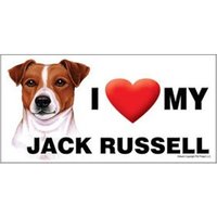 Ich | Herz Liebe Mein Jack Russell Schöner Großer Hund Magnet Auto Kühlschrank Jede Metalloberfläche Wasserdicht Uv Beständig Made in Usa 4x8 von signsandstuffaz