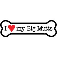 Ich | Herz Liebe Meine Großen Mutts Netter Hundeknochen-Magnet-Auto-Kühlschrank-Schließfach Jede Metalloberfläche Wasserdicht Uv-Beständig von signsandstuffaz