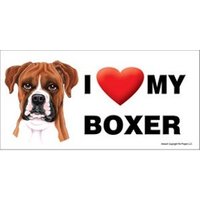 Ich | Herz Liebe Meinen Boxer Schönen Großen Hund Magnet Auto Kühlschrank Jede Metalloberfläche Wasserdicht Uv-Beständig Hergestellt in Den Usa von signsandstuffaz