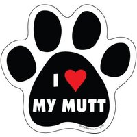 Ich Liebe Meinen Mutt Netter Pfoten-Druck Mit Herz-Hundemagnet-Auto-Kühlschrank-Schließfach Jede Metalloberfläche Hergestellt in Den Usa 5 "x 5" von signsandstuffaz