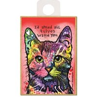 Ich Würde Alle 9 Leben Mit Ihnen Verbringen Lebendige Katze Holz Pop Art Magnet Kühlschrank Küche Schließfach Jede Metalloberfläche Made in Usa von signsandstuffaz