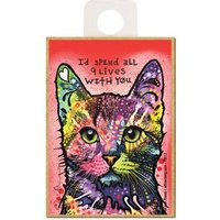 Ich Würde Verbringen Alle 9 Leben Mit Ihnen Lebendige Katze Holz Pop Art Magnet Kühlschrank Küche Schließfach Jede Metalloberfläche Made in Usa von signsandstuffaz