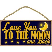 Liebe Dich Zum Mond Und Zurück Niedlich Mit Stern Hängeschild Hochzeitstag Geschenk Hergestellt in Den Usa 10 "x 5" Kostenloser Versand Neu D53 von signsandstuffaz