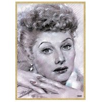 Lucille Ball | I Love Lucy Show Schönes Porträt Holz Magnet Kühlschrank Schließfach Jede Metalloberfläche Made in Usa 2, 5 "x 3, 5" Kostenloser von signsandstuffaz