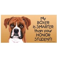 Mein Boxer Ist Schlauer Als Deine Ehrenschülerin Hundemagnet-Auto-Kühlschrank Jede Metalloberfläche Wasserdicht Uv-Beständig Made in Usa 4x8 von signsandstuffaz