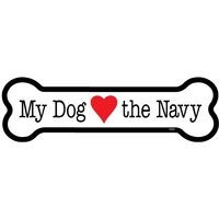 Mein Hund | Herz Liebt Die Marine Militärhundeknochen-Magnet-Auto-Kühlschrank Jede Metalloberfläche Wasserdicht Uv-Beständig Hergestellt in Den von signsandstuffaz