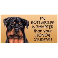 Mein Rottweiler Ist Schlauer Als Dein Ehrenschüler Hundemagnet Autokühlschrank Jede Metalloberfläche Wasserdicht Uv-Beständig Hergestellt in Den von signsandstuffaz
