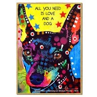 Miniatur Pinscher - All You Need Is Love & A Dog Nice Dog Magnet Any Metal Surface Made in Usa Kühlschrankmagnet 2, 5x3, 5 Versandkostenfrei A60 von signsandstuffaz