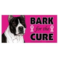 Pitbull Blk/Wht Bark Für Die Heilung Brustkrebs Hund Magnet Auto Kühlschrank Jede Metalloberfläche Wasserdicht Uv-Beständig Hergestellt in Den von signsandstuffaz