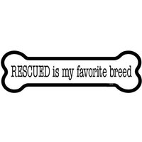 Rescued Ist Meine Lieblingsrasse Süßer Hundeknochen-Magnet-Auto-Kühlschrank Jede Metalloberfläche Wasserdicht Uv-Beständig Made in Usa 2 "x 7" von signsandstuffaz