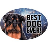 Rottweiler Bester Hund Aller Zeiten Galaxy Design Oval Dog Magnet Auto Kühlschrank Jede Metalloberfläche Wasserdicht Uv-Beständig Hergestellt in von signsandstuffaz