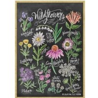 Wildblumen Mit Namen Chalk Art Look Bunte Holz Magnet Kühlschrank Locker Jede Metalloberfläche Hergestellt in Den Usa 2, 5 "x 3, 5"Kostenloser von signsandstuffaz