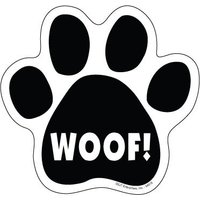 Woof Hohe Qualität, Wasserdicht, Uv-Beständig, Pfotenabdruck Hundemagnet Auto Kühlschrank Locker Jede Metalloberfläche Made in Usa 5 "x 5" Neu von signsandstuffaz