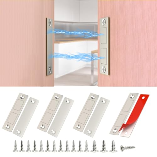 siismi 4 Stück Magnetschnäpper Schrank Türmagnet, Zwei-Magneten Ultra Dünn Starker Türmagnete für Möbel Schranktüren Schließen siismi 4 Stück Magnetschnäpper Schrank Türmagnet, Zwei-Magneten Ultra Dünn Starker Türmagnete für Möbel Schranktüren Schließen von siismi