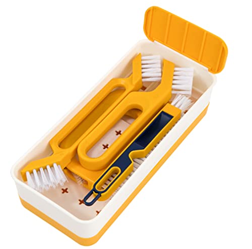 siismi 7-in-1 Fugenreinigungsbürste Kit Fugen und Spaltreinigungsbürste Reinigungsbürste für Die Tiefenreinigung von Duschen Böden Bad und Küche (Gelb) von siismi