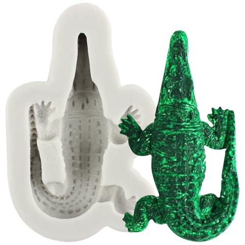 Sijiangmold 3D Tierkrokodile Silikonformen Krokodil Fondantform Für Kuchendekoration Schokolade Cupcake Topper Süßigkeiten Polymer Ton Blütenpaste von sijiangmold