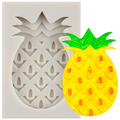 Sijiangmold Ananas Silikonform Obst Schokolade Fondant Formen für Kuchen Dekoration Cupcake Topper Gum Paste Candy Polymer Clay von sijiangmold