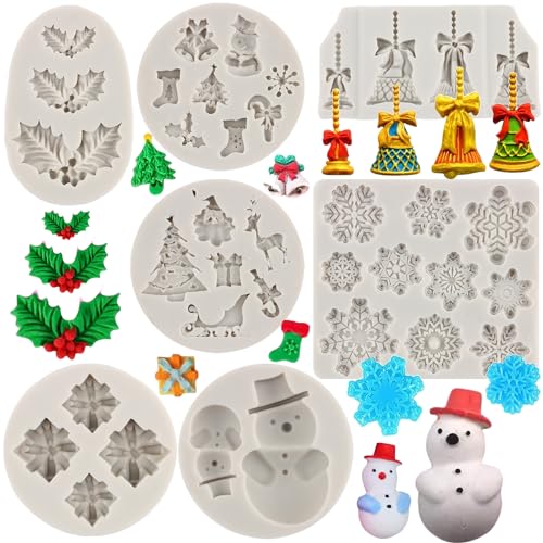 Sijiangmold Weihnachts-Silikonformen Weihnachtsbaum Schneeflocke Glocken Geschenkbox Schneemann Stechpalmenblätter Silikonformen für Weihnachten Neujahr Party Kuchen Dekorieren Schokolade Gummi Paste Sijiangmold Weihnachts-Silikonformen Weihnachtsbaum Schneeflocke Glocken Geschenkbox Schneemann Stechpalmenblätter Silikonformen für Weihnachten Neujahr Party Kuchen Dekorieren Schokolade Gummi Paste von sijiangmold