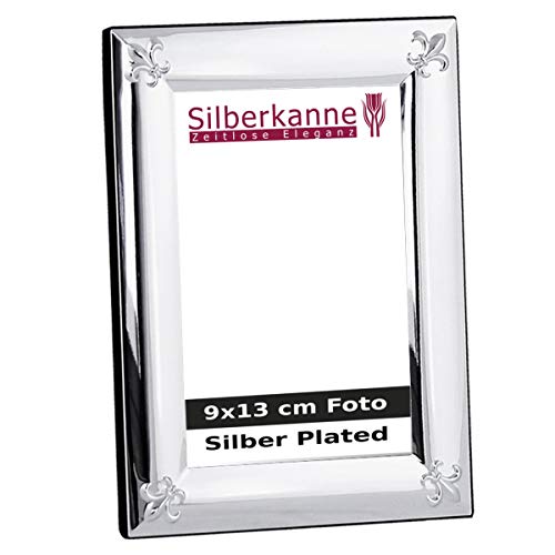 SILBERKANNE Bilderrahmen Lilie 9x13 cm Foto Premiu Silber Plated edel versilbert in Top Verarbeitung von SILBERKANNE