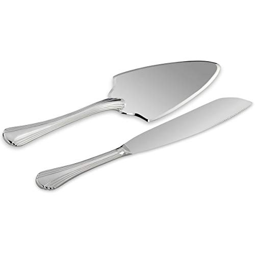 SILBERKANNE Kuchenbesteck Tortenmesser und Tortenheber 2-tlg Premium Silber Plated edel versilbert in Top Verarbeitung von SILBERKANNE