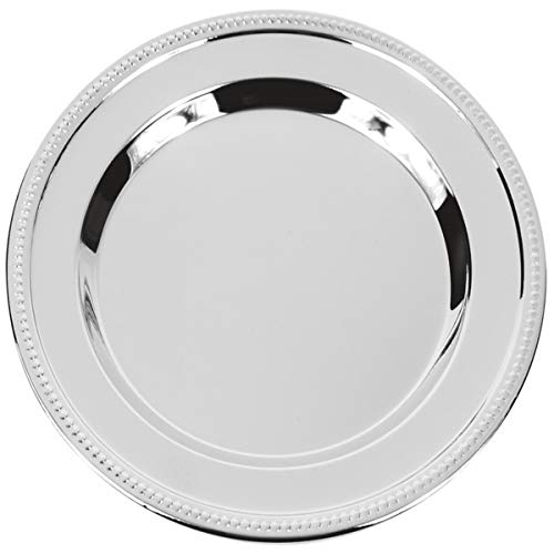 SILBERKANNE Platzteller 31 cm Perlrand Silber Plated Premium versilbert in Top Verarbeitung von SILBERKANNE
