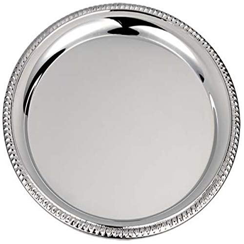 silberkanne Tablett Kordelrand 23 cm Premium Silber Plated edel versilbert in Top Verarbeitung von silberkanne