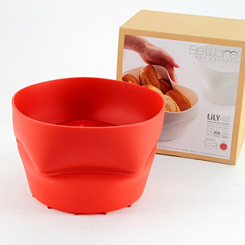 Be Ware Light Konzept 91.105.31.0065 Lily 05 Container Silikon Rot 13,5 x 19,5 x 17,5 cm von silikomart